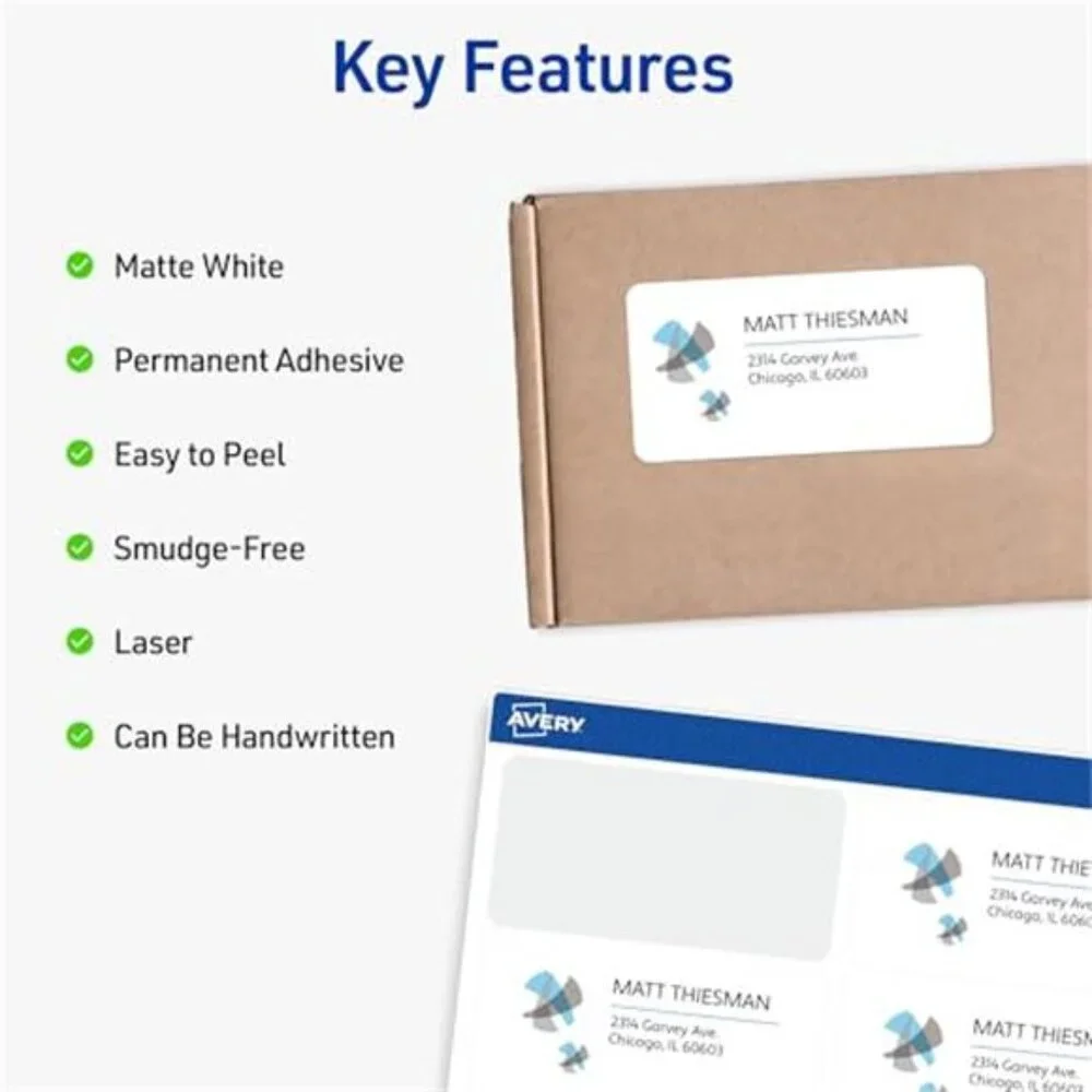 Avery Full-Sheet Printable Shipping Labels, 8.5